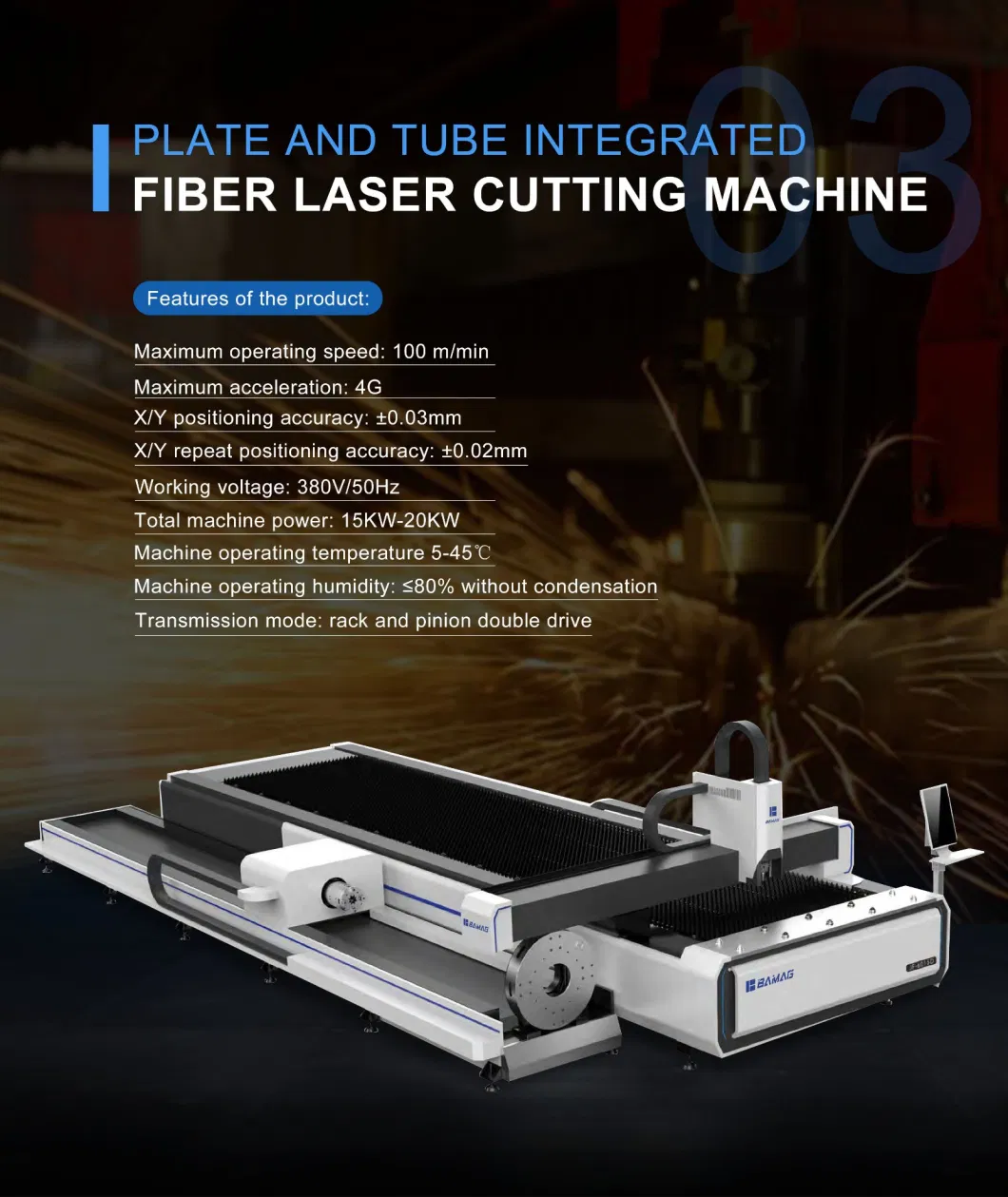 1500W CNC Tube and Plate Fiber Laser Cutting Machine for 8mm Stainless Steel Plate